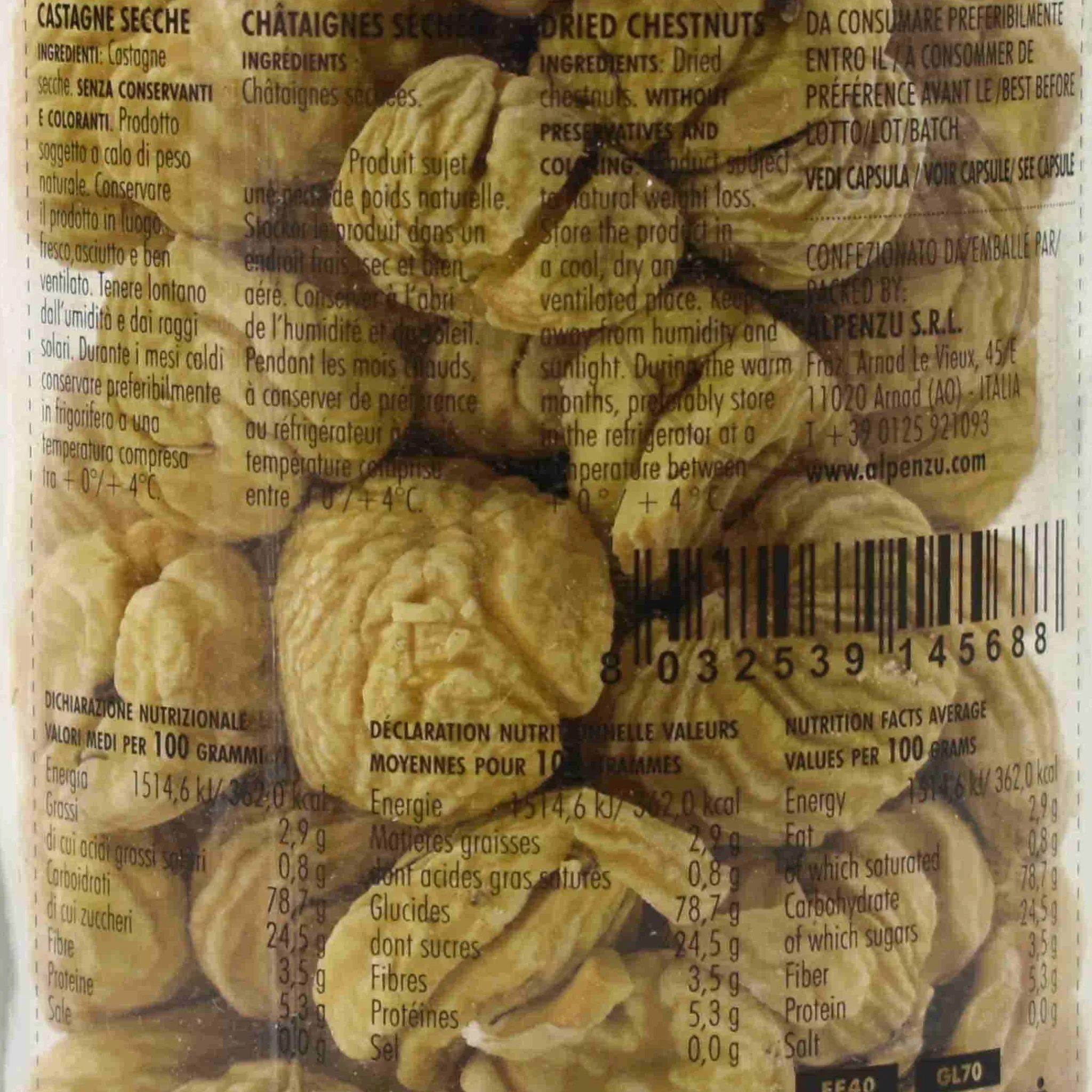 Alpenzu Dried Chestnuts, 200g Outlet