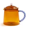 &Klevering Amber Glass Teapot, 1 Litre Sale