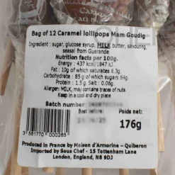 Maison D'armorine Bag of 12 French Salted Butter Caramel Lollipops, 176g