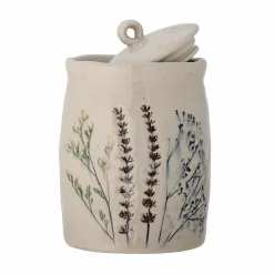 Bloomingville Bea Floral Jar with Lid, 12cm Sale