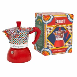 Bialetti x Dolce & Gabbana Red Moka Induction Coffee Maker, 4 Cup Outlet