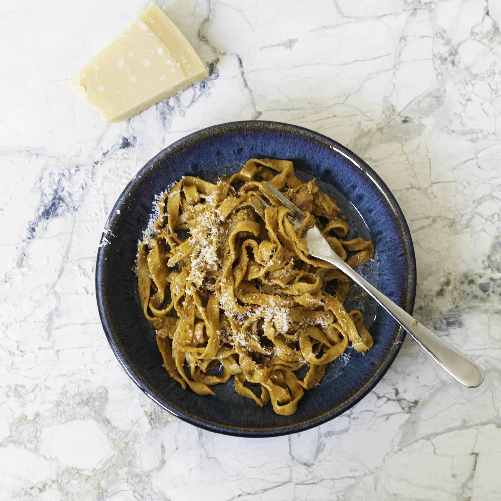 Ceramica Nicola Blue Glaze Wide Shallow Bowl New