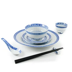 Chinese Tableware Blue Rice Pattern Chopstick Rest Discount