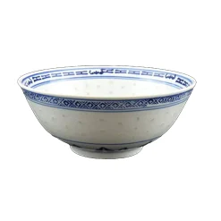 Chinese Tableware Blue Rice Pattern Rice Bowl, 15cm Outlet