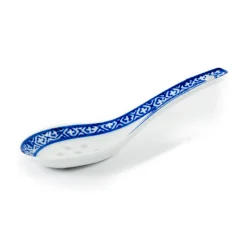 Chinese Tableware Blue Rice Pattern Rice Spoon, 14cm Outlet
