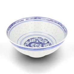 Chinese Tableware Blue Rice Pattern Serving Bowl, 25.5cm New