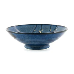 Kiji Stoneware & Ceramics Blue Sakura Shallow Bowl, 24.5cm