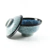Kiji Stoneware & Ceramics Blue Wave Covered Bowl, 15.7cm Clearance