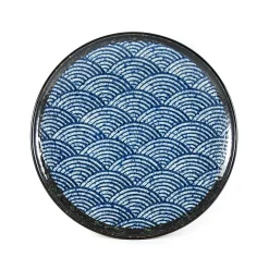 Kiji Stoneware & Ceramics Blue Wave Dinner Plate, 29cm New