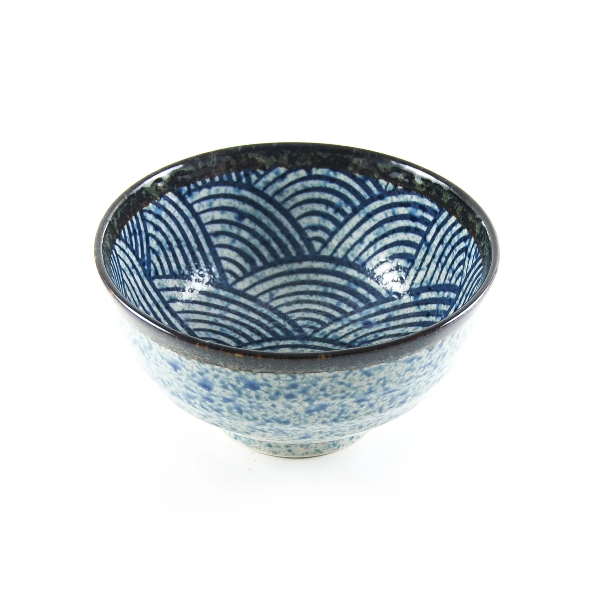 Kiji Stoneware & Ceramics Blue Wave Noodle Bowl, 16.8cm Outlet