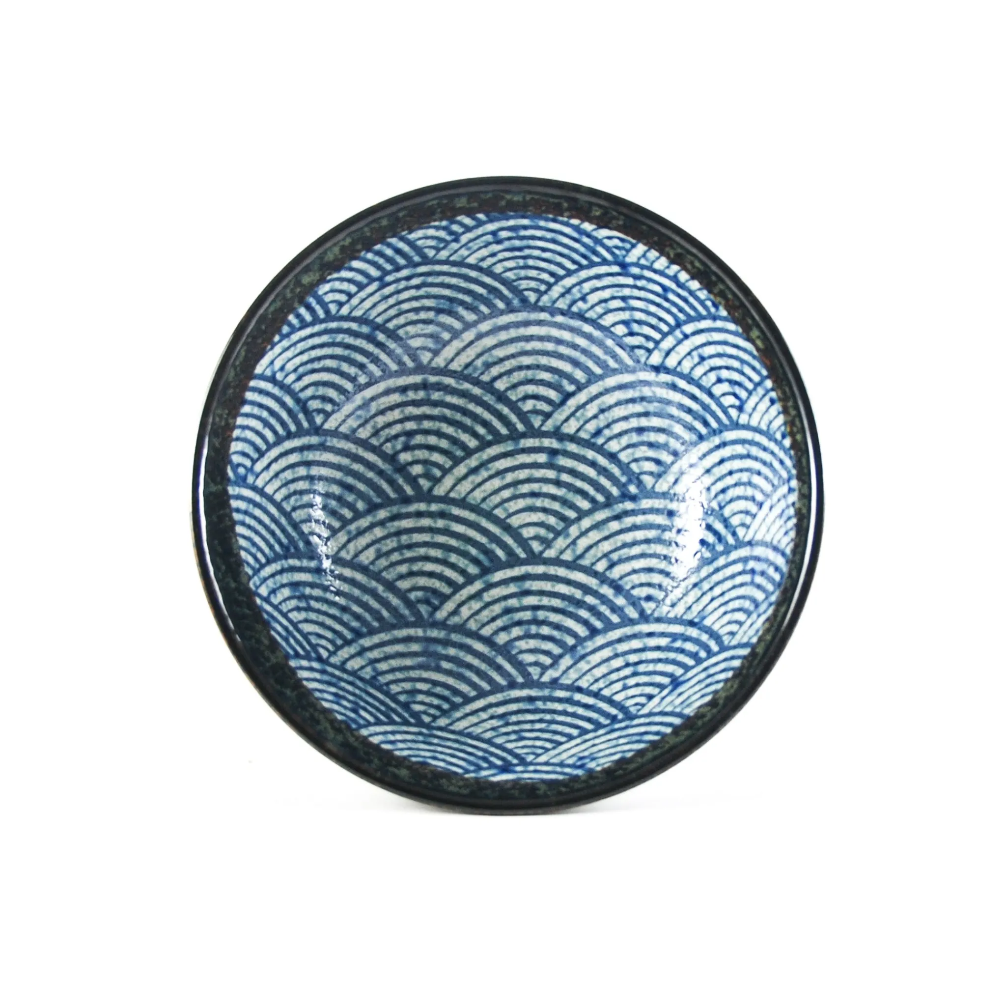 Kiji Stoneware & Ceramics Blue Wave Noodle Bowl, 16.8cm Outlet