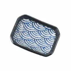 Kiji Stoneware & Ceramics Blue Wave Soy Sauce Dish, 8.8cm Sale