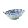 Kiji Stoneware & Ceramics Blue Wave Tonsui Bowl, 13cm Hot