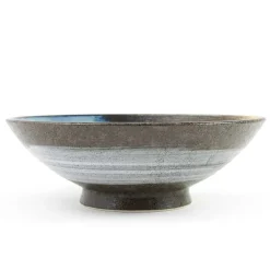 Kiji Stoneware & Ceramics Blue-Black Glaze Bowl, 24cm Clearance
