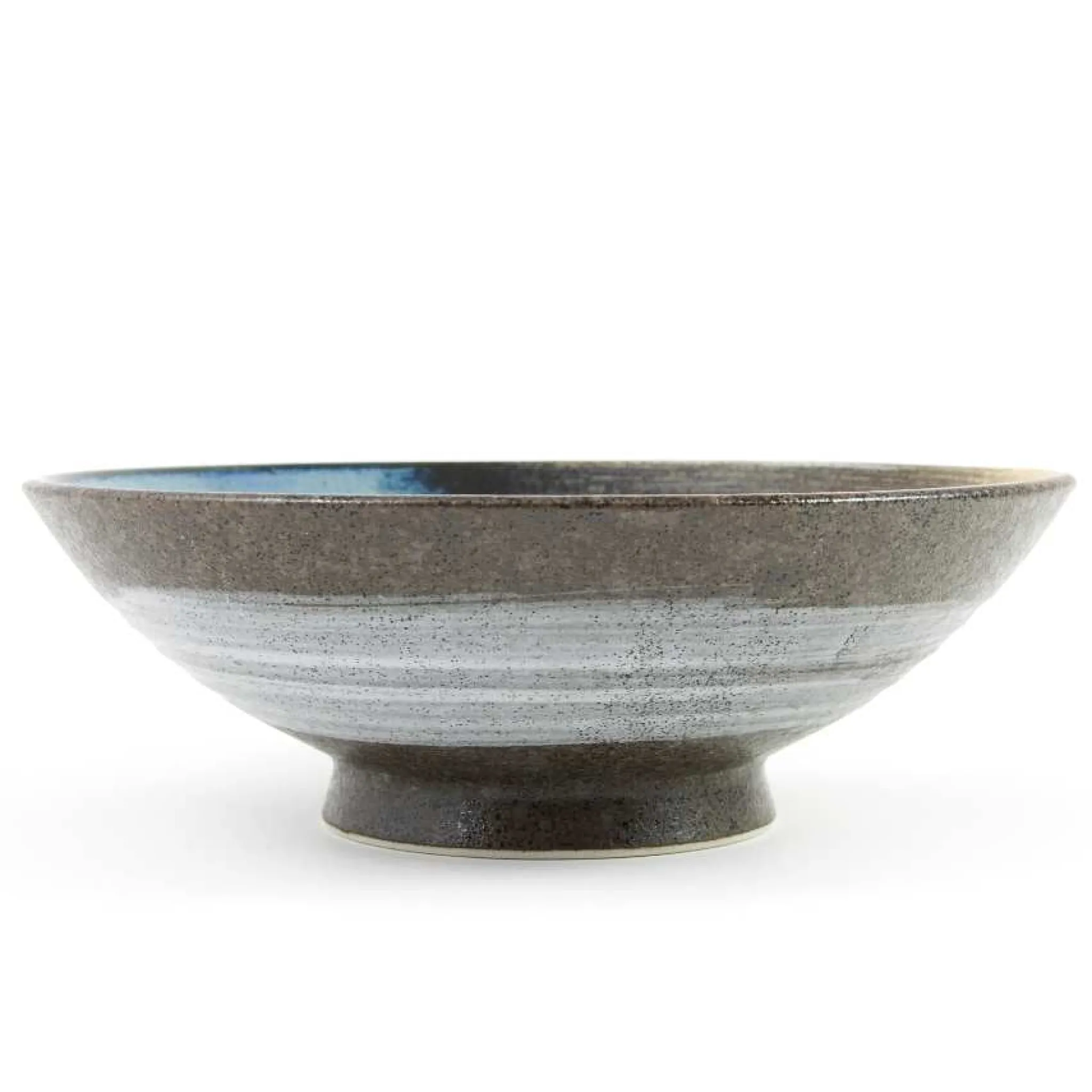 Kiji Stoneware & Ceramics Blue-Black Glaze Bowl, 24cm Clearance