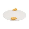 Bordallo Pinheiro White Cheese Tray with Yellow Cheese Outlet
