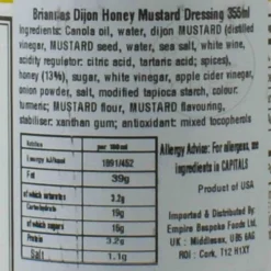 Briannas Dijon Honey Mustard Dressing, 355ml Online