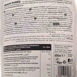 Bristol Syrup Co Peach Puree, 600ml Discount