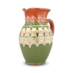 Bulgarian Pottery Bulgarian Troyan Mint Green Pitcher, 1 Litre