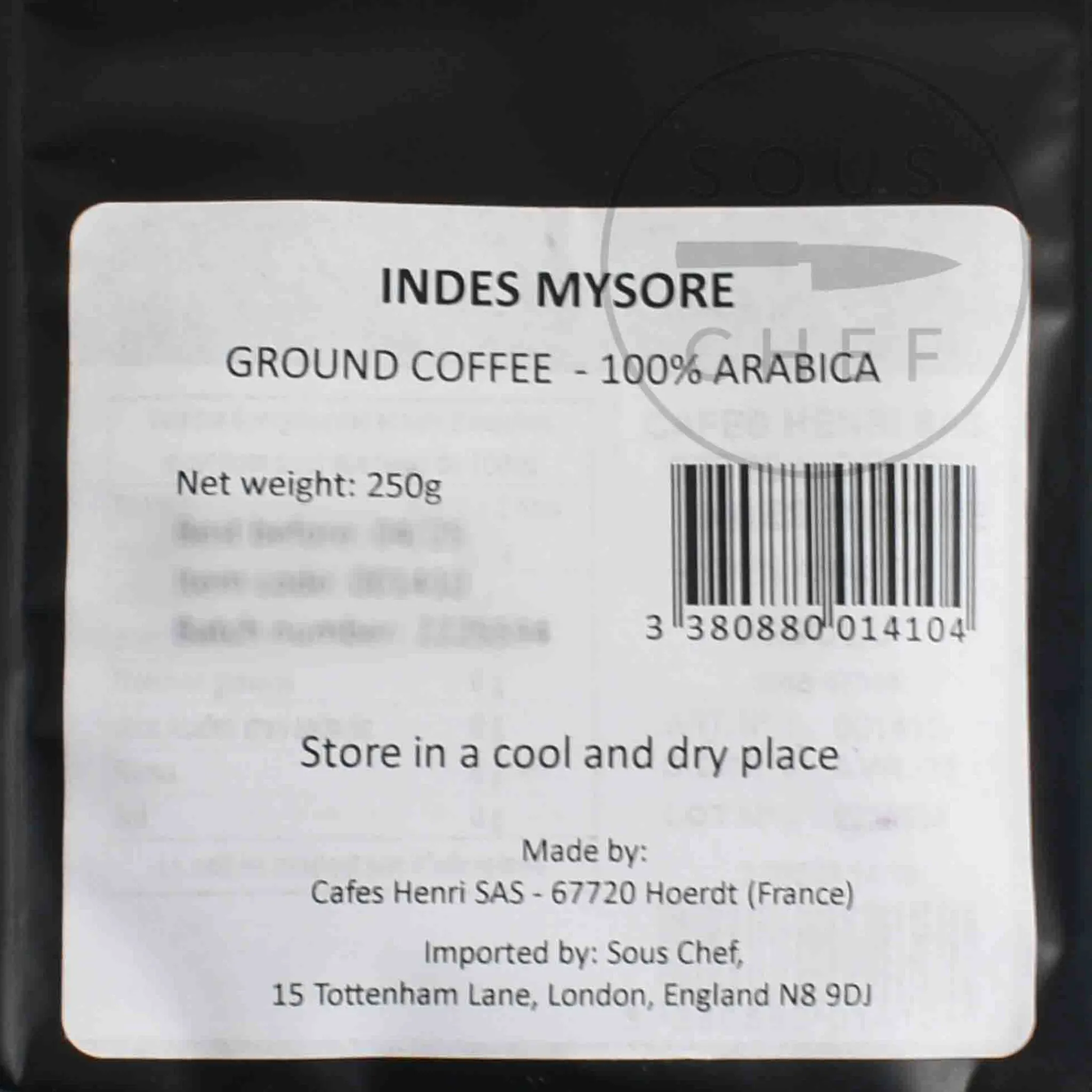 Cafes Henri India Mysore Ground Coffee, 250g Best