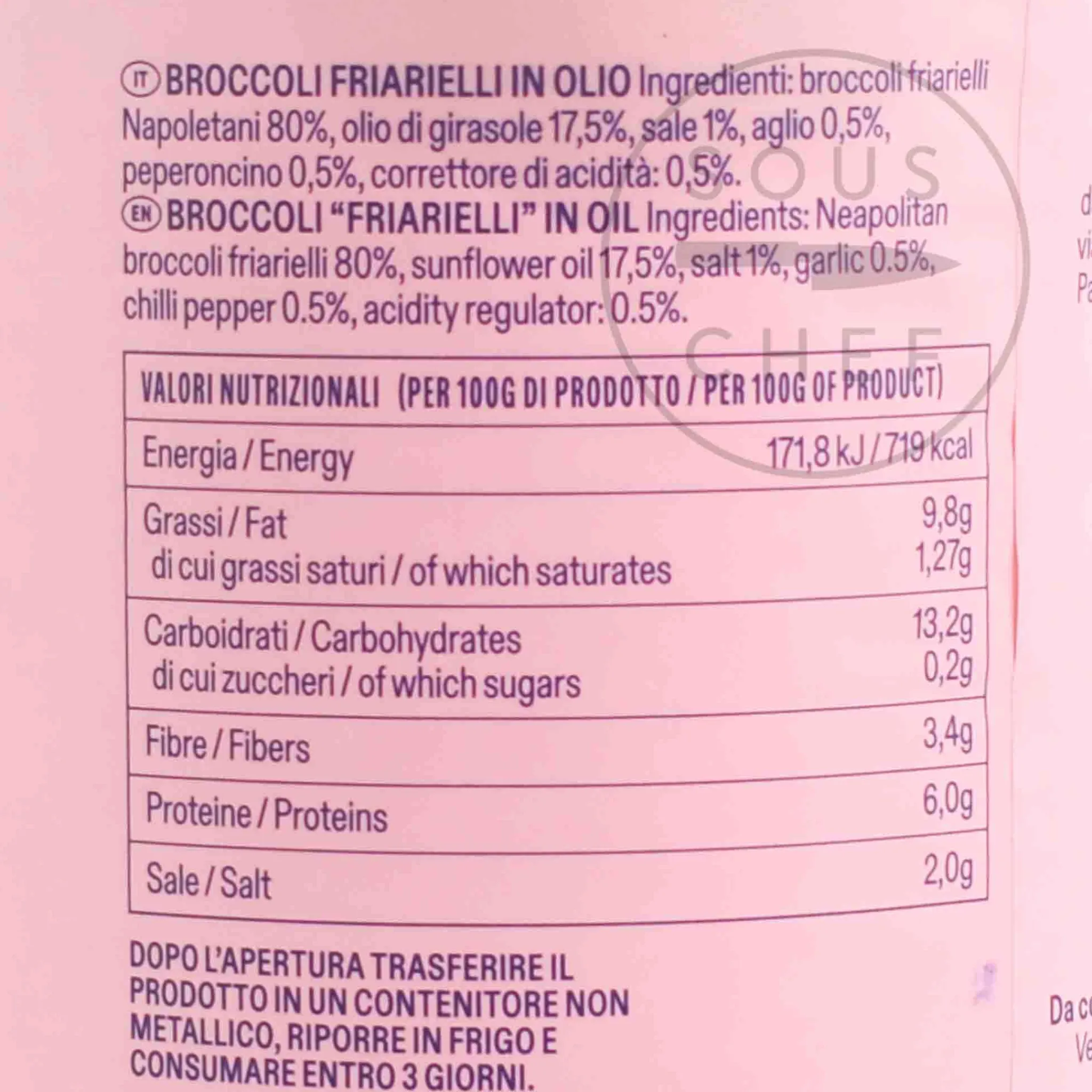 Casa Marrazzo Neopolitan Friarielli Broccoli in Oil, 800g Clearance
