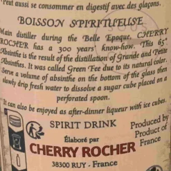 Distillerie du Perigord Cherry Rocher Green Absinthe Grand Or 65%, 350ml Clearance