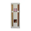 Kawai Co. Ltd Chestnut & Peach Wood Chopstick Gift Set with Rests, 18cm Clearance