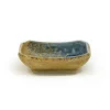 Kiji Stoneware & Ceramics Chouseki Blue Gold Sauce Dish, 9cm x 6.5cm x 2.5cm high Best