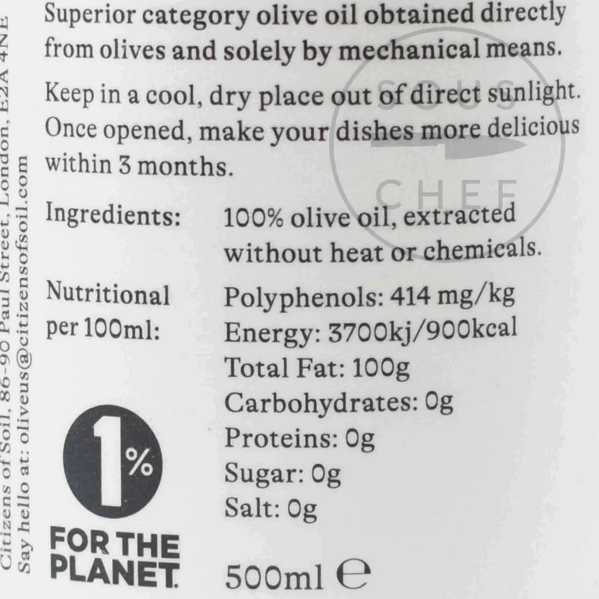 Citizens of Soil Spanish Single Estate Extra Virgin Olive Oil, 500ml Clearance