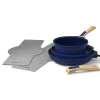Cookut Lightweight Non-Stick 3 Piece Cookware Set with Detachable Handles, Blue, BPA-Free Best