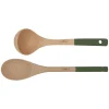 Cookut Wooden Spoon and Ladle Set, Green Outlet