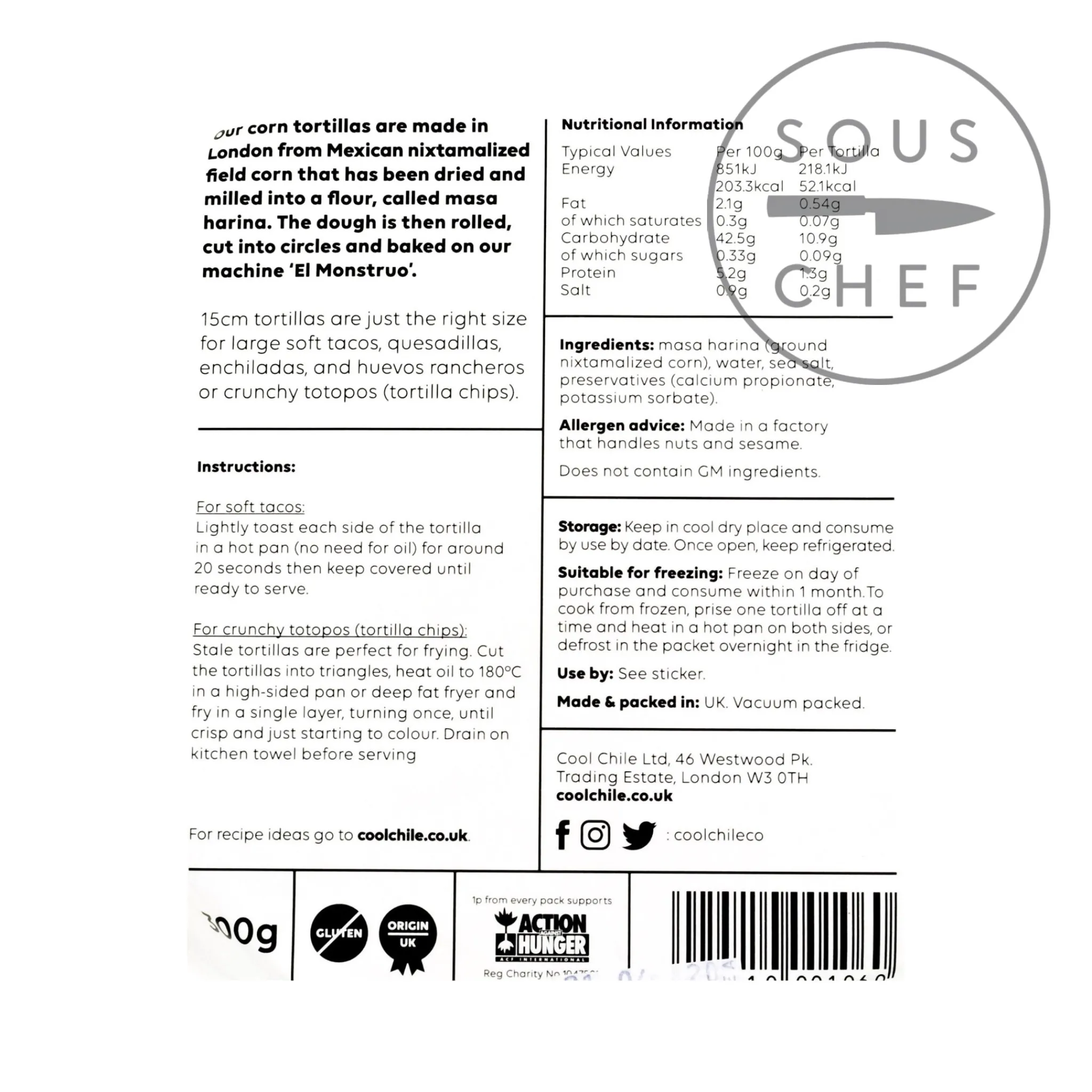 Cool Chile Co White Corn Tortillas Clearance