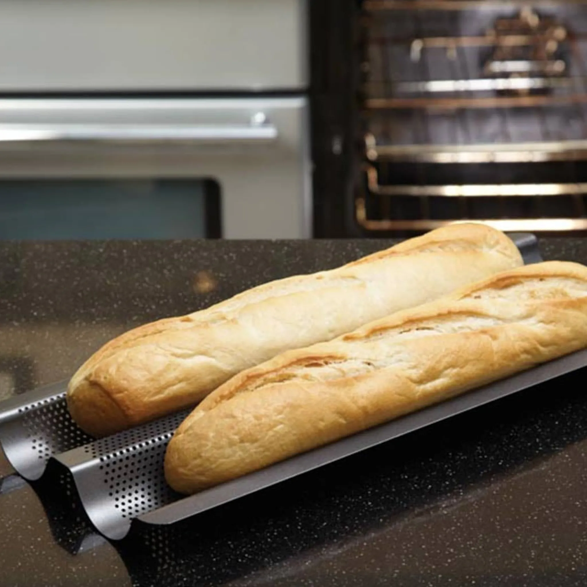 Kitchencraft Crusty Bake Non-Stick Baguette Tray Clearance