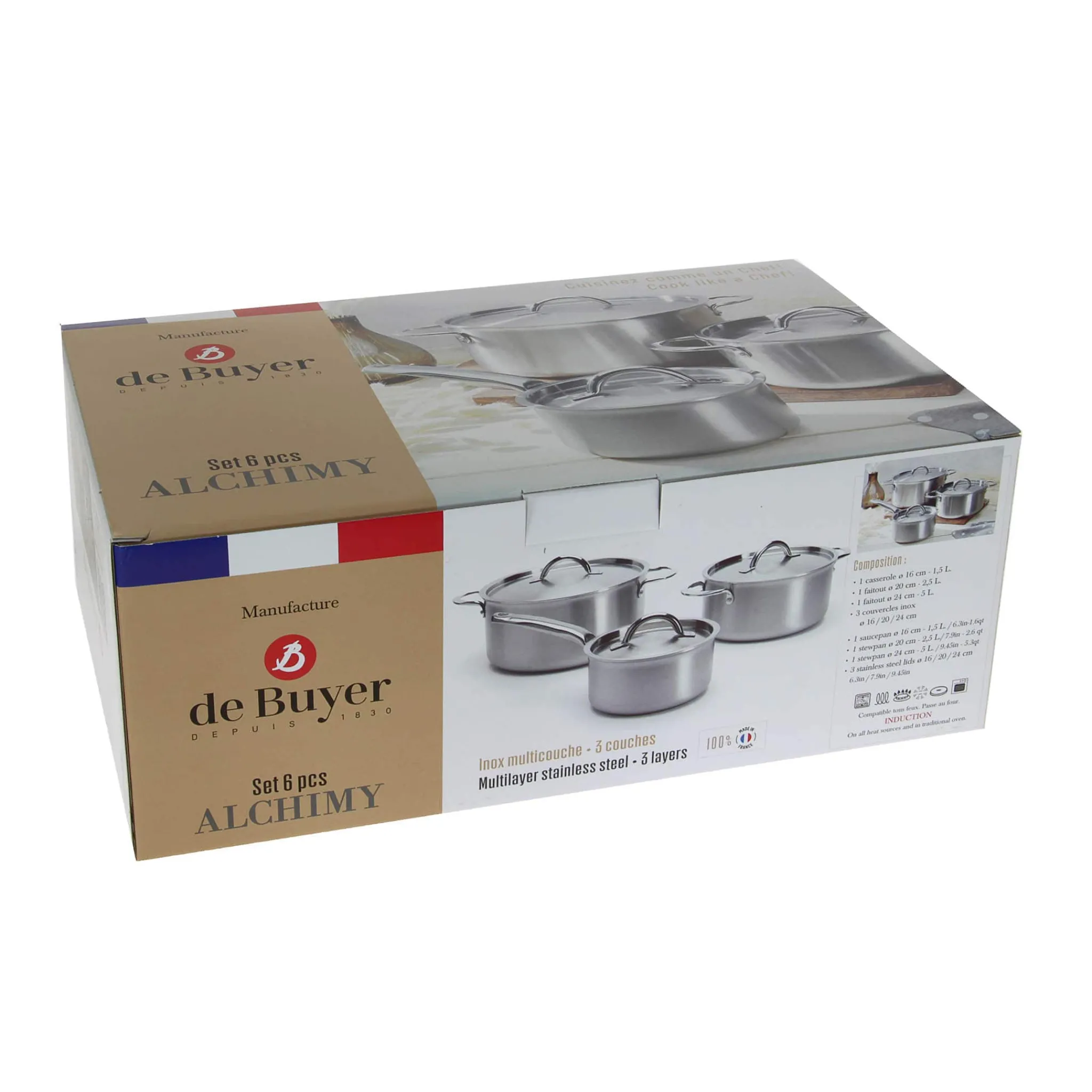 De Buyer Alchimy 3 Piece Cookware Set with Lids Online