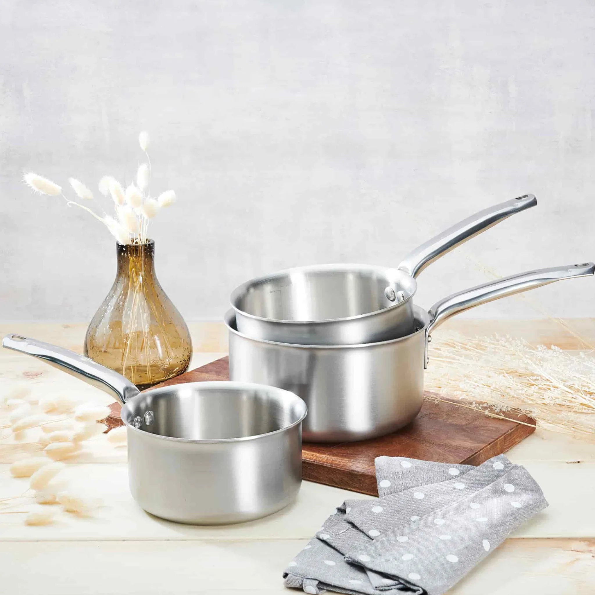 De Buyer Alchimy 3 Piece Saucepan Set Best