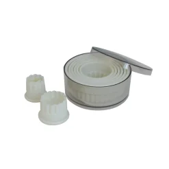 De Buyer Box of 9 Fluted Round Pastry Cutters Clearance