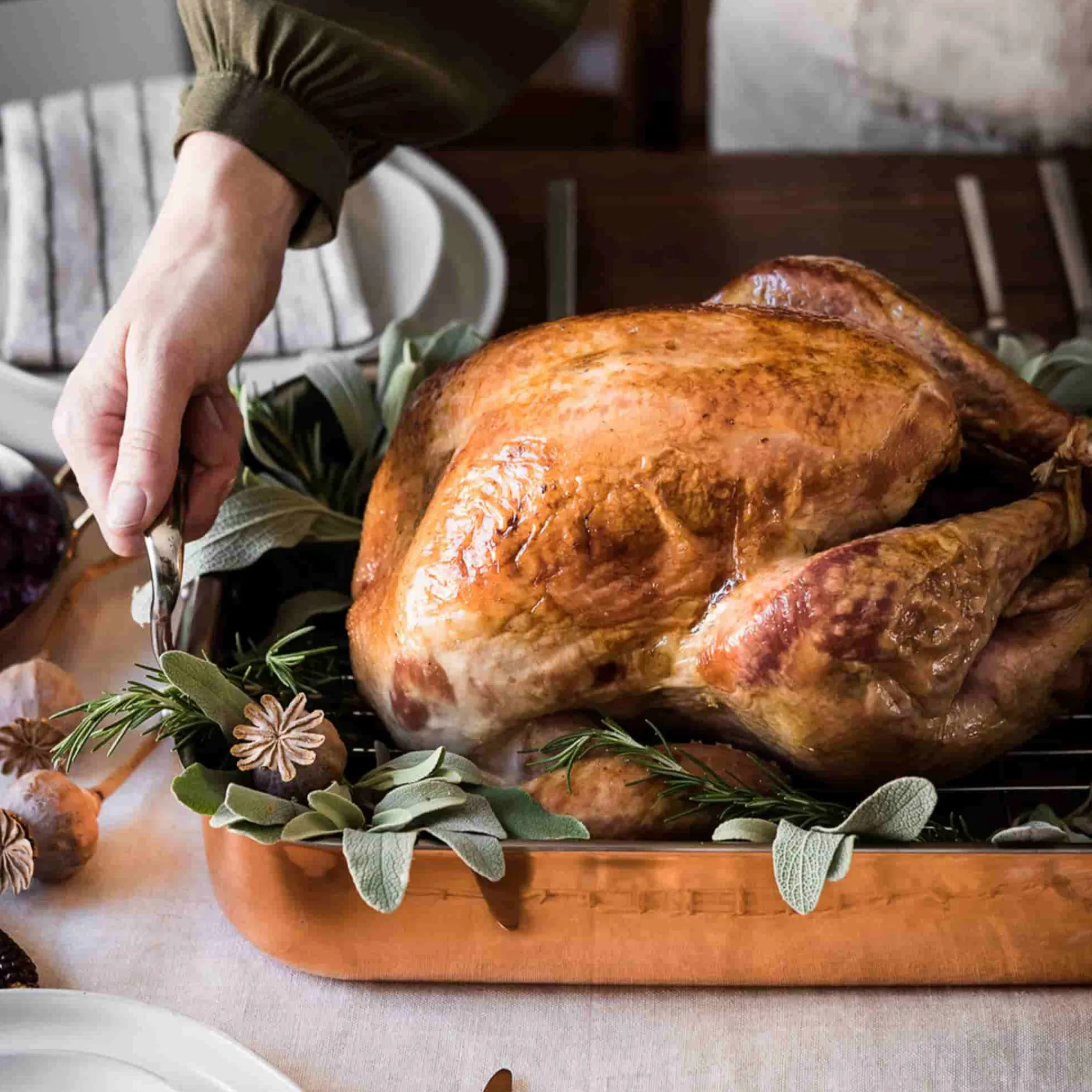 De Buyer Copper & Stainless Steel Roasting Tin, 35cm x 25cm Hot