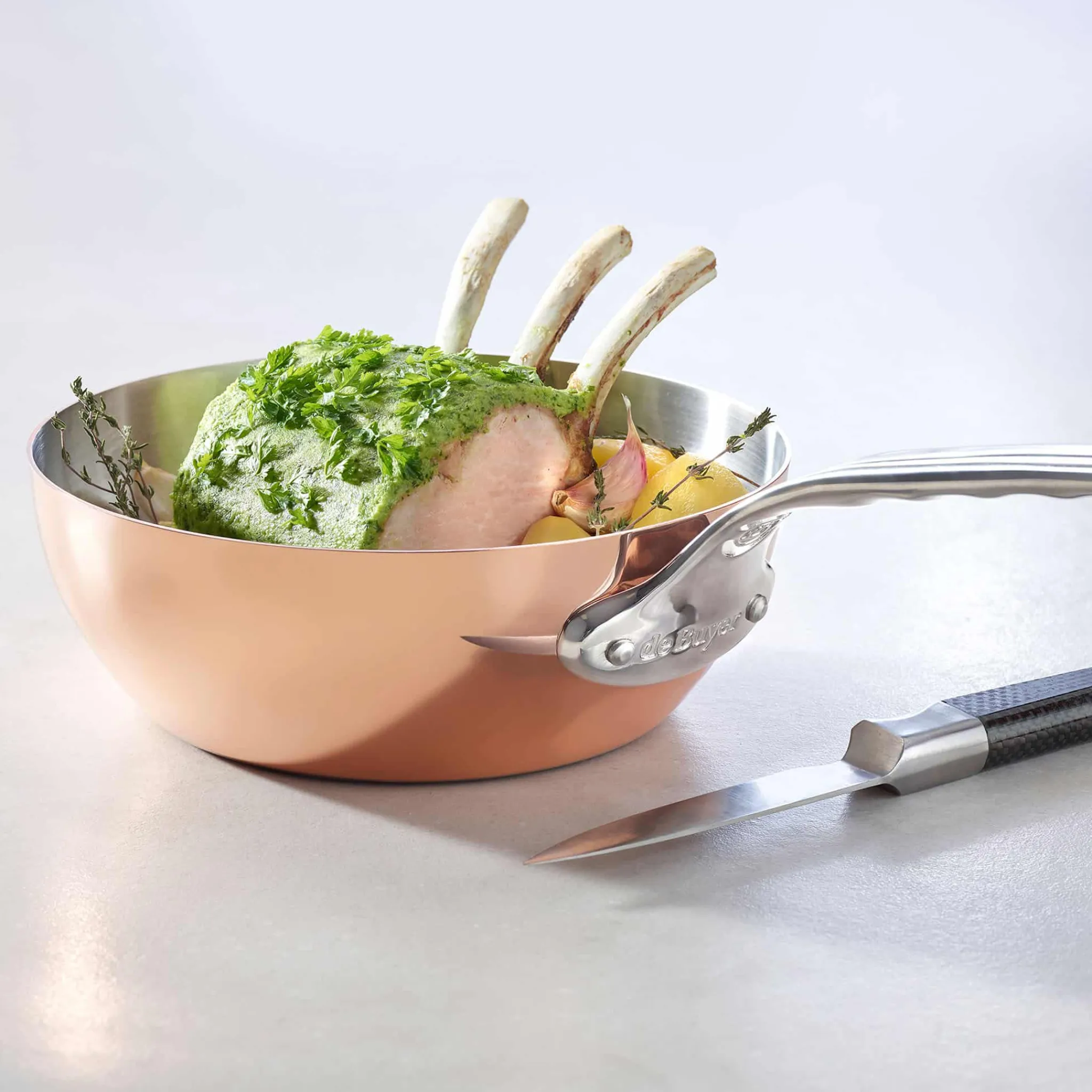 De Buyer Inocuivre Conical Copper Saute Pan with Stainless Steel Handle, 20cm Outlet