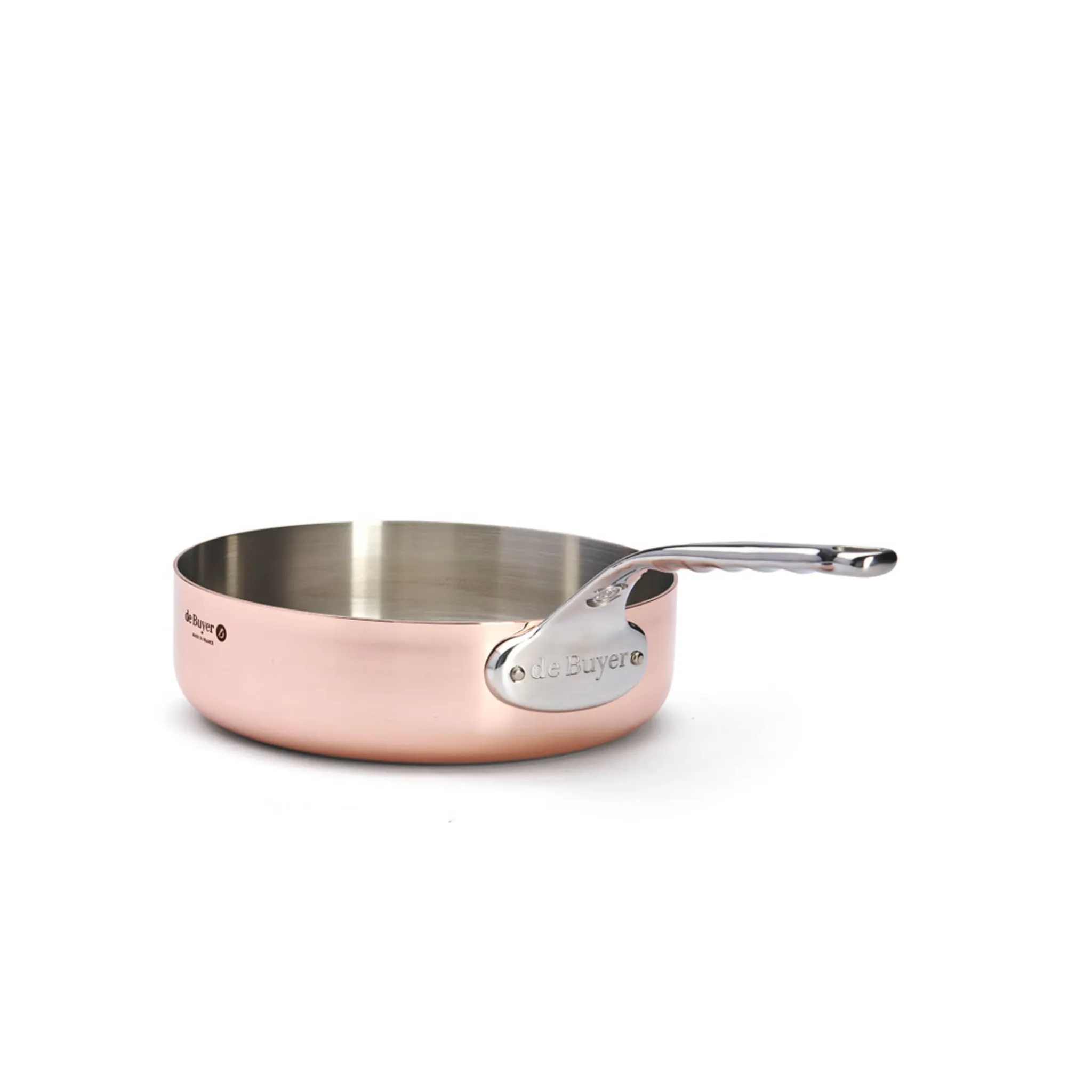 De Buyer Prima Matera Copper Saute Pan with Stainless Steel Handle, 24cm Online