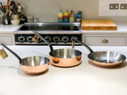 De Buyer Prima Matera Induction-Compatible Copper Saute Pan - Conical Outlet