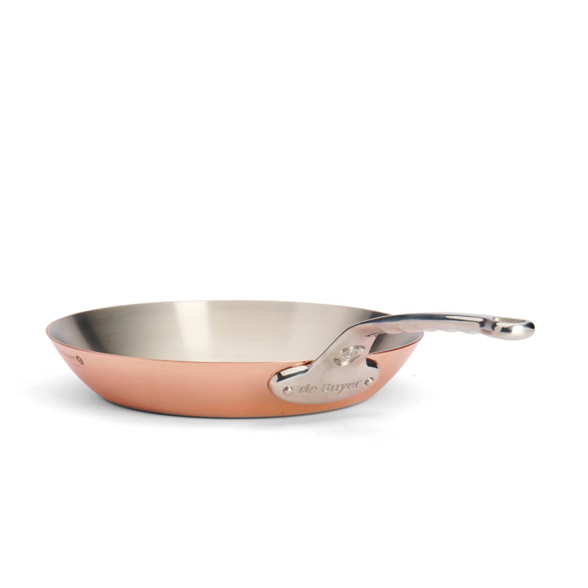 De Buyer Prima Matera Induction Copper Frying Pan with Stainless Steel Handle New