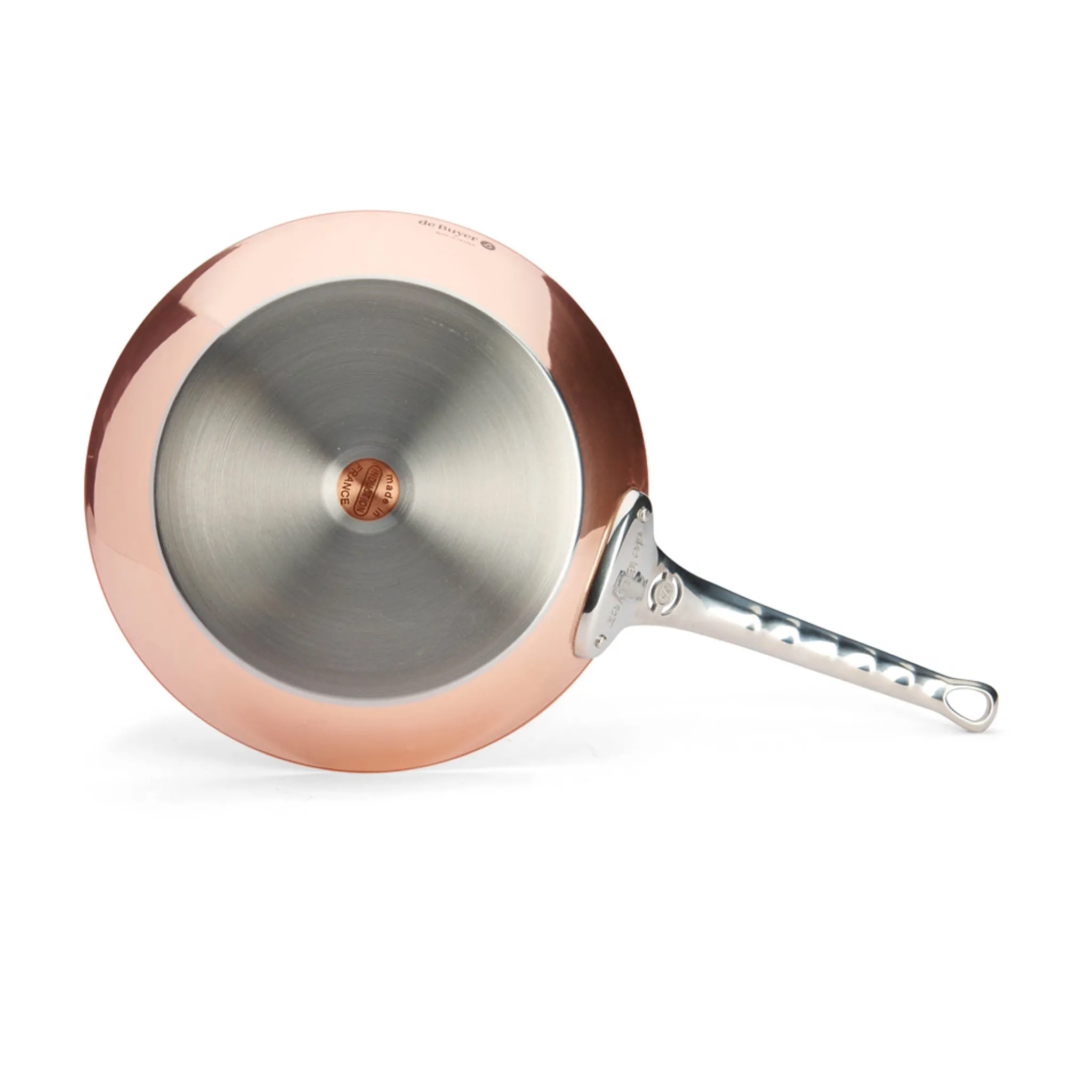 De Buyer Prima Matera Induction Copper Frying Pan with Stainless Steel Handle New