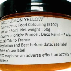 Deco Relief Intense Lemon Yellow Food Colour, 50g Outlet