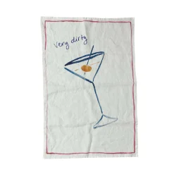 Dinette Very Dirty Martini Linen Tea Towel Best