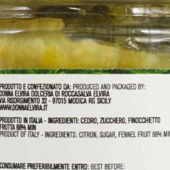 Donna Elvira Citron and Fennel Marmalade, 210g Hot