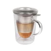 Viejovalle Double-Walled Borosilicate Glass Teacup with Strainer, 290ml Discount