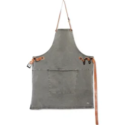 Dutchdeluxes Canvas BBQ Apron in Grey-Green Discount