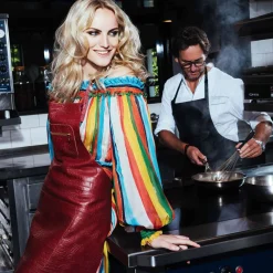 Dutchdeluxes Leather BBQ Apron in Vintage Grey New