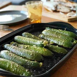 Emile Henry Limited Edition Black BBQ Grill Dish, 42.5x27.5cm Hot