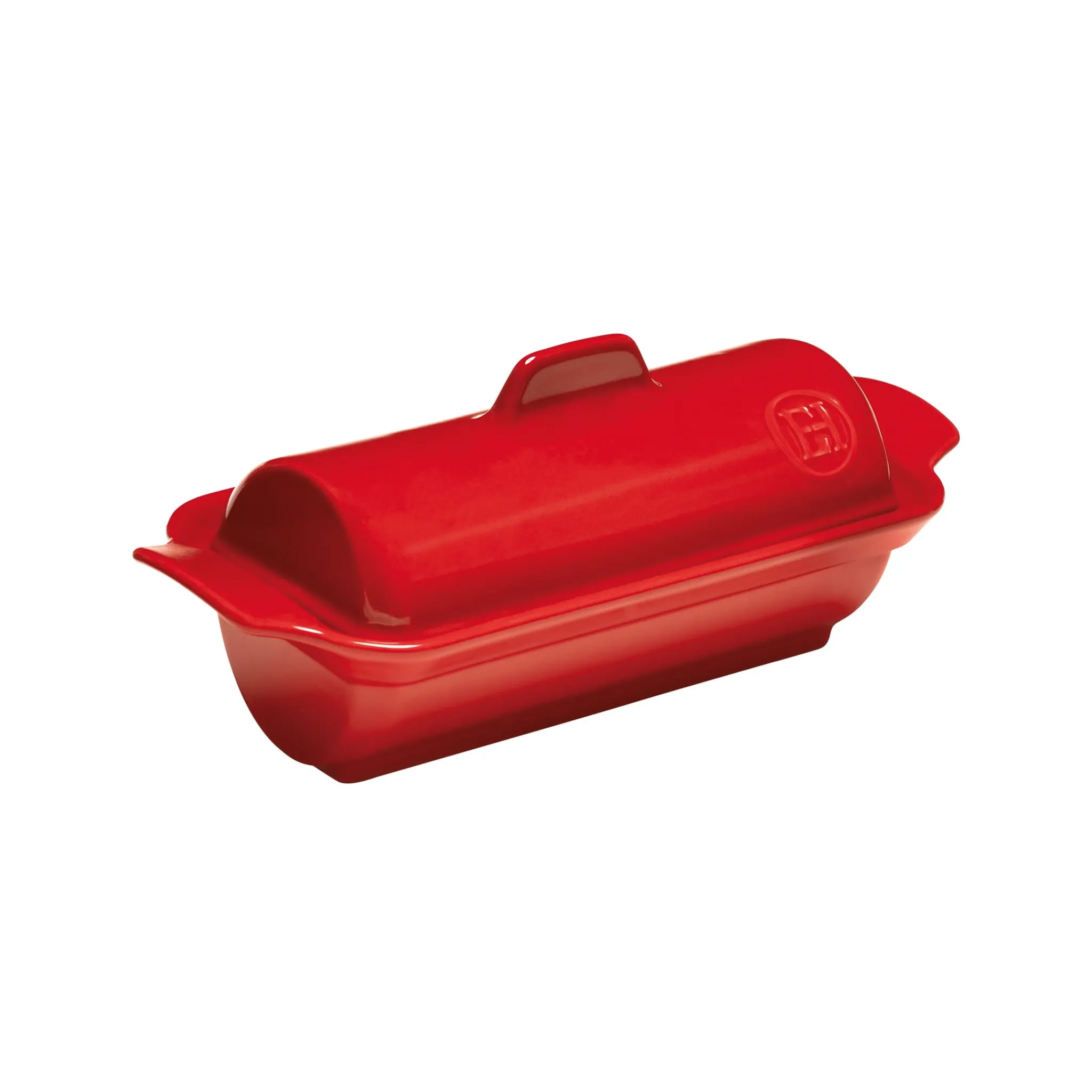 Emile Henry Red Foie Gras Medallion Dish with Lid, 24.5x10cm Outlet